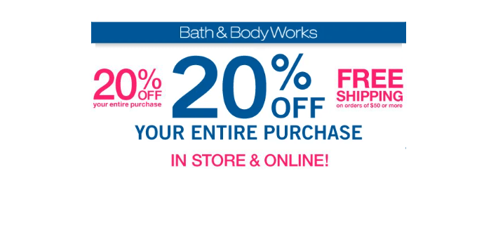 bath and body works free shipping code