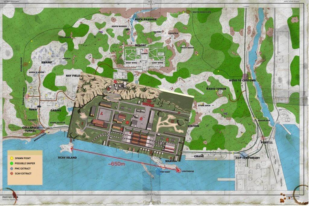 escape from tarkov customs map passage between rocks