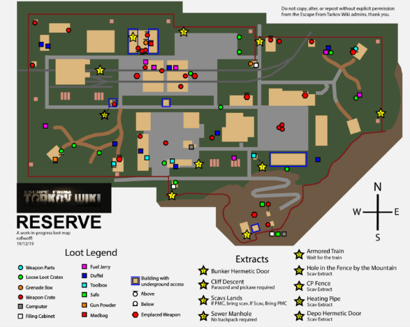 Reserve Map Tarkov