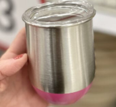 Mini metal wine tumblers