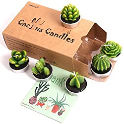 AIXIANG 6 Styles Cactus Tea Lights Candle