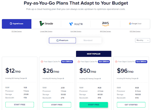 Cloudways Pricing