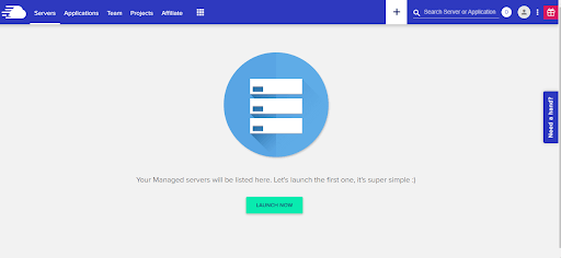 Cloudways interface