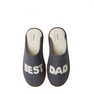 Dearfoams Best Dad Father's Day Novelty Scuff Slipper