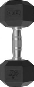 Tru Grit - 80-lb Hex Elite Dumbbell Single