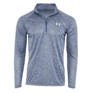 Men's Under Armour Zip Tech Muscle Pullover Long Sleeve Shirt