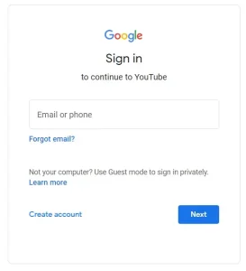 Signup with Google account